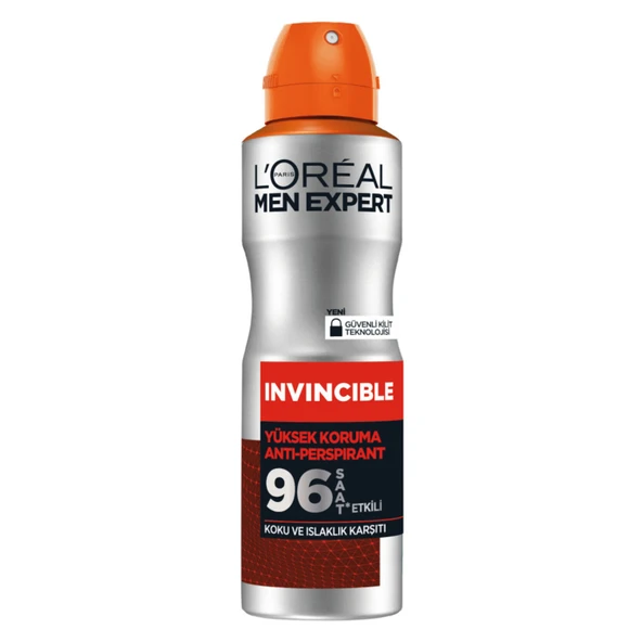 L'Oréal Paris Men Expert Invincible Sprey Deodorant 150 Ml (5'li Paket) ürün görseli 1