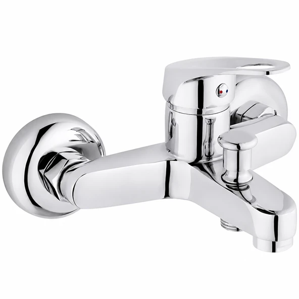 Purvex Home Mix Banyo Bataryası - Pirinç Gövde Krom Kaplama Aç-Kapa Banyo Musluğu (48 Ay Garantili) ürün görseli 1