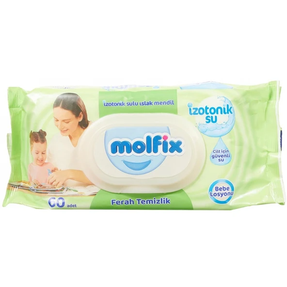 Molfix İzotonik Sulu Ferah Temizlik Islak Havlu Mendil 60'lı ürün görseli 1