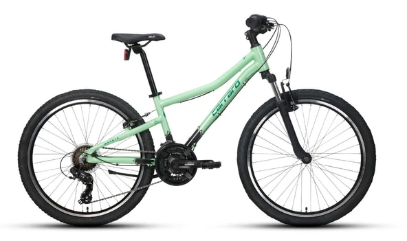 Carraro Monte 260 V-Fren 24" Jant  21 Vites 32 Kadro Dağ Bisiklet Pastel Yeşil Siyah ürün görseli 1