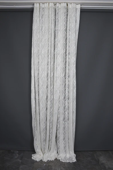 KDK 1520 MODEL KREM RENK PİLESİZ TEK KANAT Fon Perde 150*260 cm ürün görseli 1