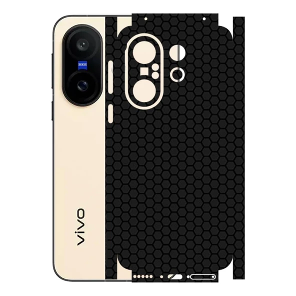 Vivo X200 FE ile Uyumlu Bumper Serisi Premium Kaplama 360  Siyah ürün görseli 1