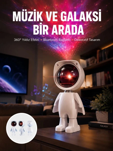 Gün Batımı Projektör Lamba Astronot Görünümlü Dekoratif Masa Lambası Yeni Nesil ürün görseli 1