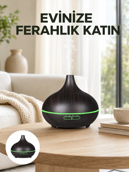 7 Renk Işıklı Ultrasonik Hava Difüzörü – Sessiz ve Güvenli Kullanım Yeni Nesil ürün görseli 1