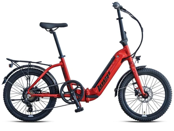 Kron Loop Urban 20" Jant E-Bike 7 Vites Hidrolik Fren Elektrikli Katlanır Bisiklet Kırmızı ürün görseli 1