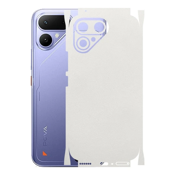 Tecno Pova Curve 2 ile Uyumlu Bumper Serisi Premium Kaplama 360  Beyaz ürün görseli 1