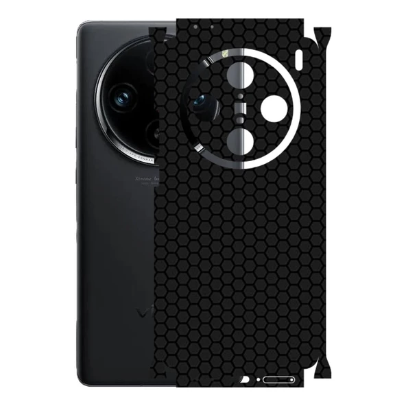 Vivo X100 Pro ile Uyumlu Bumper Serisi Premium Kaplama 360  Siyah ürün görseli 1