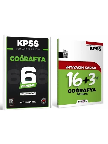 Marka + EVP İhtiyacın Kadar KPSS Coğrafya 19+6 Deneme 2 li Set ürün görseli 1