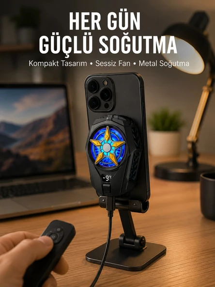 Cep Telefonu Radyatörü – Type-C, 2 Vitesli, Sessiz Soğutma Fanı Yeni Nesil ürün görseli 1