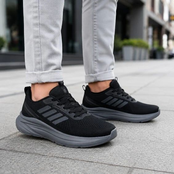 ERKEK SNEAKER AYAKKABI GRİ-SİYAH 40-45 ürün görseli 1