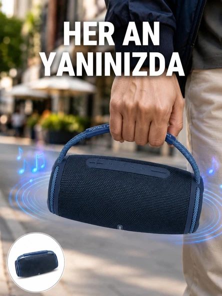 Net Stereo Ses Sunan IPX5 Su Geçirmez Bluetooth Hoparlör Yeni Nesil ürün görseli 1