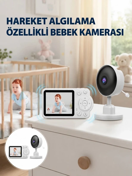 Yakınlaştırma Özellikli Gece Görüşlü Bebek İzleme Kamerası Yeni Nesil ürün görseli 1