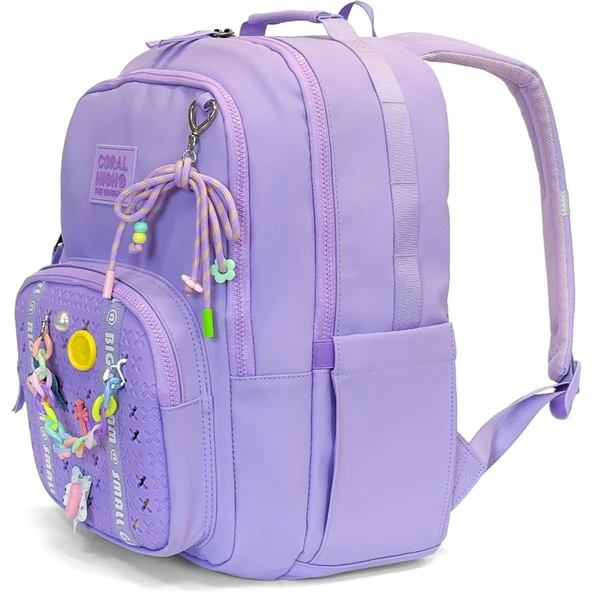 Coral High Lila Detaylı Okul Sırt Çantası 24405 ürün görseli 1