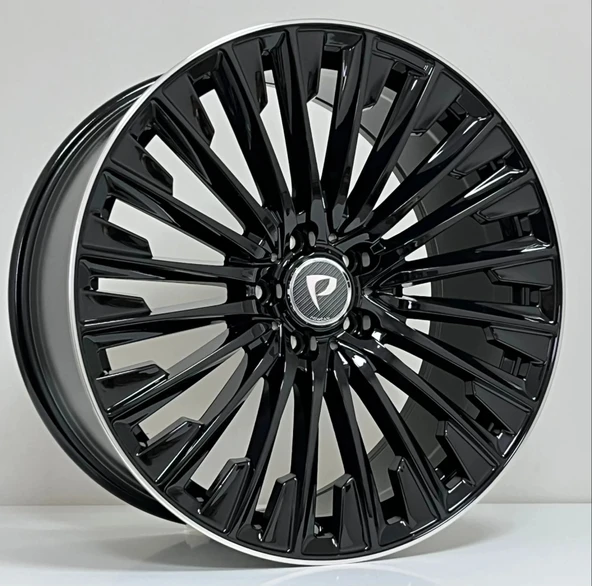 9.5X20 BK-3S1348 5X112 ET45 66.56 BLACK+LIP MACHINED XL ürün görseli 1