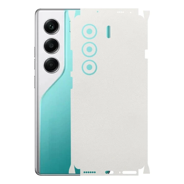 Tecno Camon 40 Pro ile Uyumlu Bumper Serisi Premium Kaplama 360  Beyaz ürün görseli 1