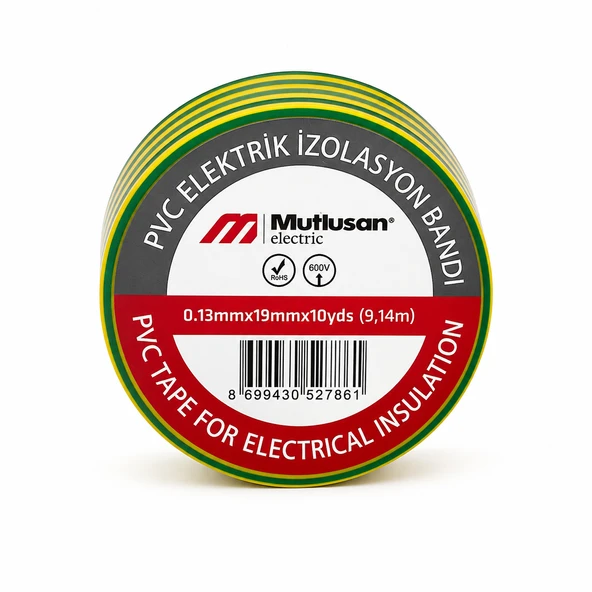 Sarı-Yeşil PVC Elektrik İzolasyon Bandı ürün görseli 1