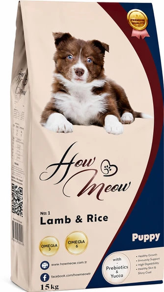 How Meow Premium Kuzulu&pirinçli Yavru Köpek Maması 15 kg ürün görseli 1