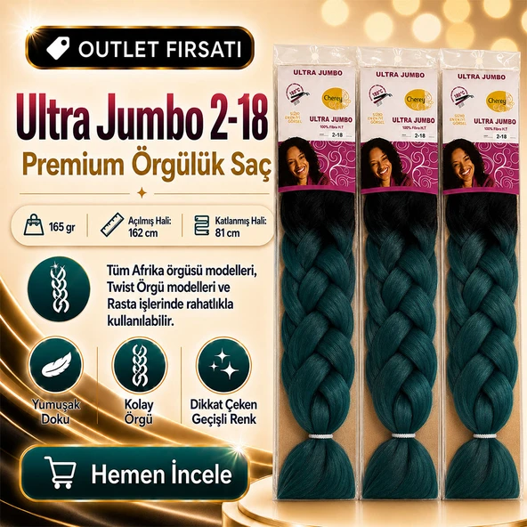 3 Paket / Afrika Örgüsü Ve Rasta İçin Sentetik Ombreli 2/18 ürün görseli 1