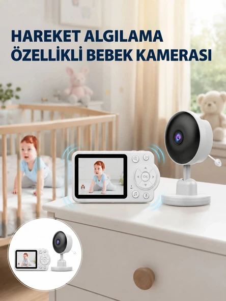 Yakınlaştırma Özellikli Gece Görüşlü Bebek İzleme Kamerası Yeni Nesil ürün görseli 1