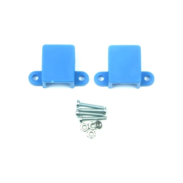 N20 Mikro Metal Motor Tutucu Plastik Mavi Renk M3 Vidalı (2 adet) ürün görseli 1