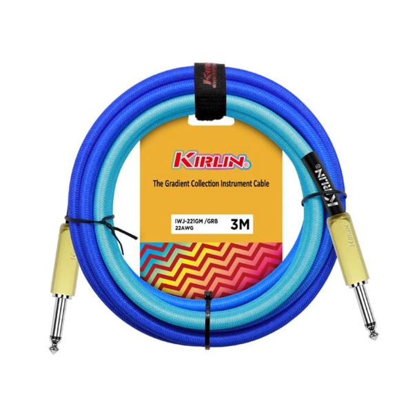 KIRLIN IWJ-221GM GRB 3M PREMIUM ENSTRÜMAN KABLOSU GRADIENT BLUE ürün görseli 1