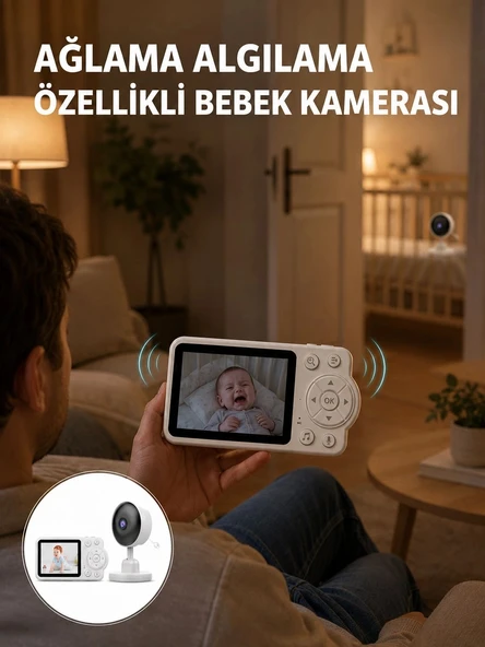 Wifi Gerektirmeyen Dijital Şifrelemeli Bebek Monitörü Yeni Nesil ürün görseli 1