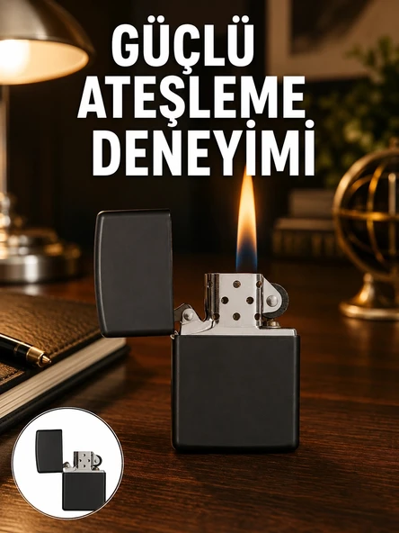 Çakmak Parlak Siyah Doldurulabilir Hedyelik Eşya Yeni Nesil ürün görseli 1