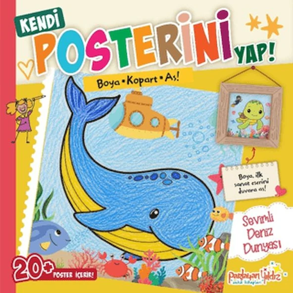 Kendi Posterini Yap! Boya Kopart As! Sevimli Deniz Dünyası ürün görseli 1