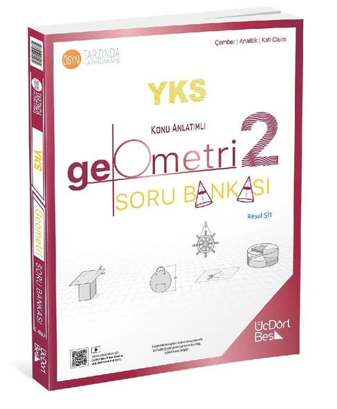 TYT AYT Geometri Soru Bankası 2. Kitap ÜçDörtBeş Yayınları ürün görseli 1