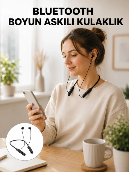 Ergonomik Tasarımlı Bluetooth Kulaklık – Gürültü Azaltmalı, Manyetik Yeni Nesil ürün görseli 1