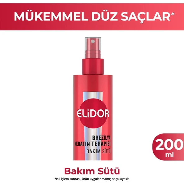 Sıvı Saç Bakım Sütü Brezilya Keratin Terapisi Hidrolize Keratin Marula Yağı E Vitamini 200 ml ürün görseli 1