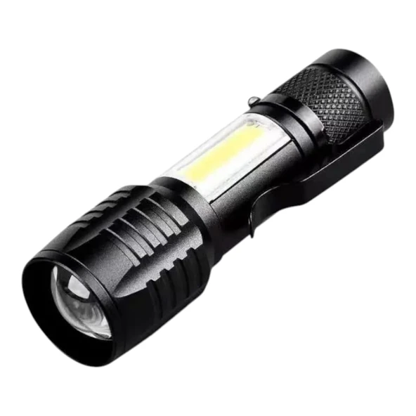 Wison ws-5454 Taktik el feneri USB şarj edilebilir kamp feneri COB zumlanabilir mini taşınabilir el feneri ürün görseli 1