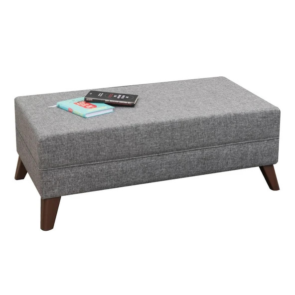 Bella Soft Puf Gri - Resim 3