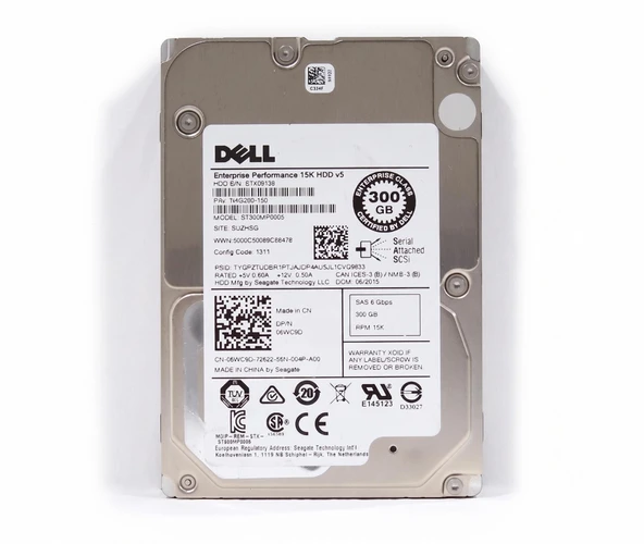 DELL EnterPrise 300GB 15K 12G SAS 2.5'' Server Sunucu Harddisk ST300MP0026 1MG200-151 07FJW4 ürün görseli 1
