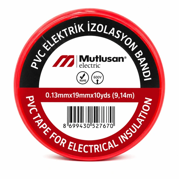Kırmızı PVC Elektrik İzolasyon Bandı ürün görseli 1