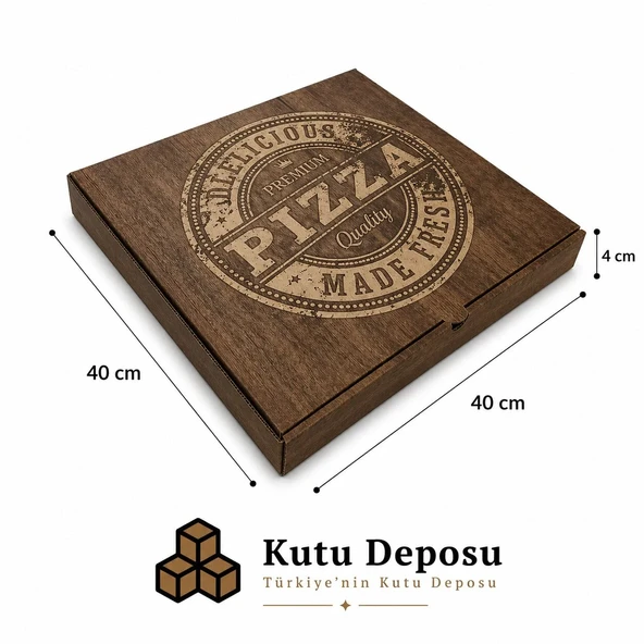 40x40x4 cm Pizza Kutusu (100 ADET) ürün görseli 1