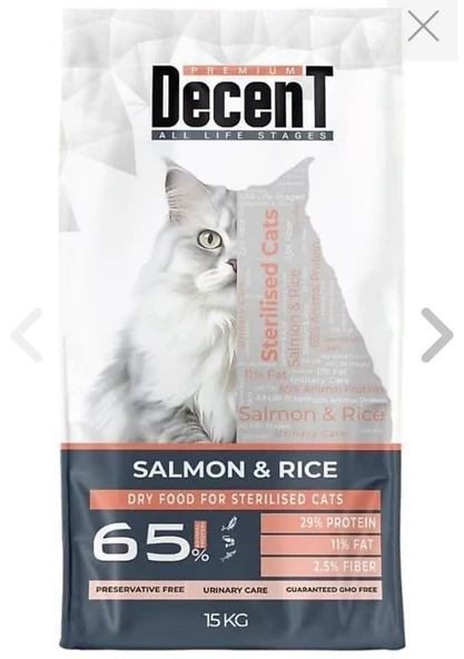 Decent Urinary Care Somonlu 15 kg Kısırlaştırılmış Kedi Maması ürün görseli 1
