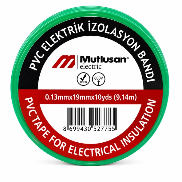 Yeşil PVC Elektrik İzolasyon Bandı ürün görseli 1