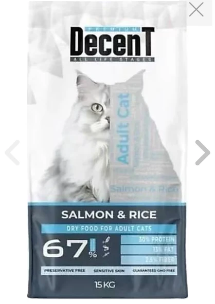 Decent Somonlu 15 kg Yetişkin Kedi Maması ürün görseli 1