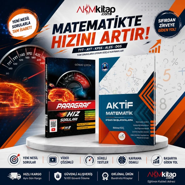 Aktif Öğrenme TYT Aktif Matematik 0 dan Başlayanlara ve Hız Renk Paragraf Soru Bankası Seti 2 Kitap ürün görseli 1