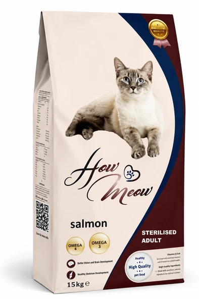 How Meow Somonlu 15 kg Kısırlaştırılmış Yetişkin Kedi Maması ürün görseli 1