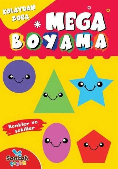 Mega Boyama - Renkler ve Şekiller Kolaydan Zora ürün görseli 1