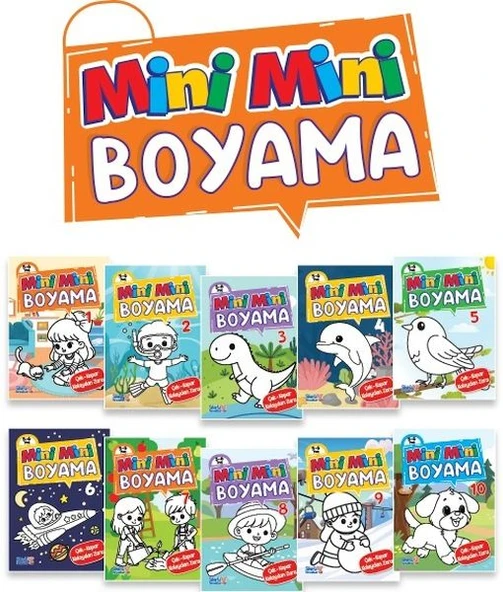 Mini Mini Boyama Kitabı Büyük Boy (10 Çeşit - 50 ) ürün görseli 1