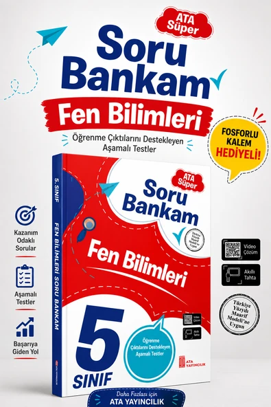 5. Sınıf Ata Süper Fen Bilimleri Soru Bankam ürün görseli 1