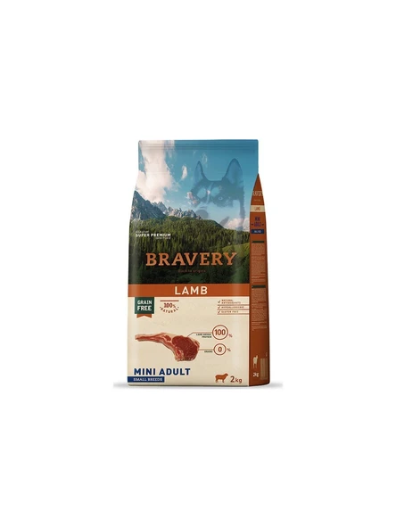 Bravery Tahılsız Kuzulu Küçük Irk Yetişkin Köpek Maması 2 Kg ürün görseli 1