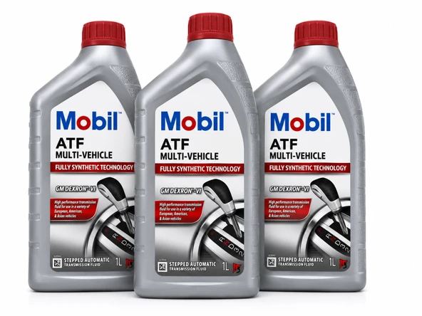 MOBİL ATF MULTI VEHIC DEXRON 6 FULLY SYNTHETIC OTOMATİK ŞANZIMAN YAĞI 3 X 1 Litre ürün görseli 1