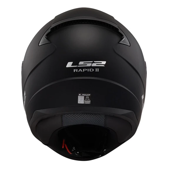 KAPALI KASK LS2 RAPID 2 MAT SİYAH ORJİNAL L - Resim 4