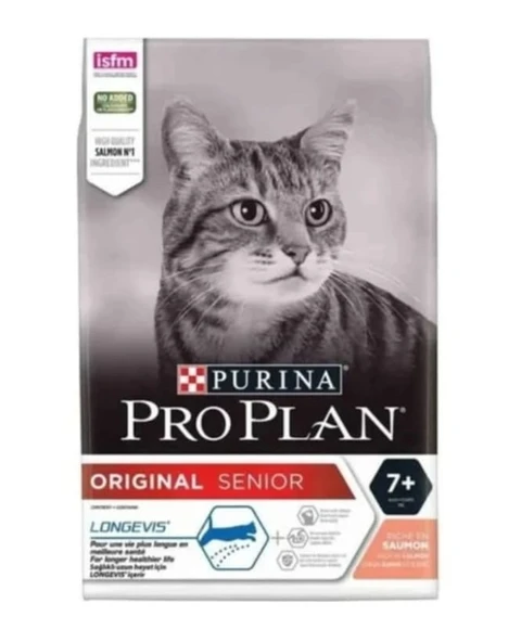 Pro Plan Senior +7 Somonlu Açık Yaşlı Kedi Maması 2 KG ürün görseli 1