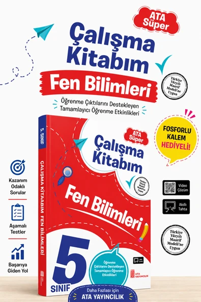 5. Sınıf Ata Süper Fen Bilimleri Çalışma Kitabım Seti ürün görseli 1