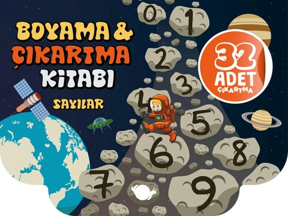 Sayılar Boyama ve Çıkartma Kitabı ürün görseli 1